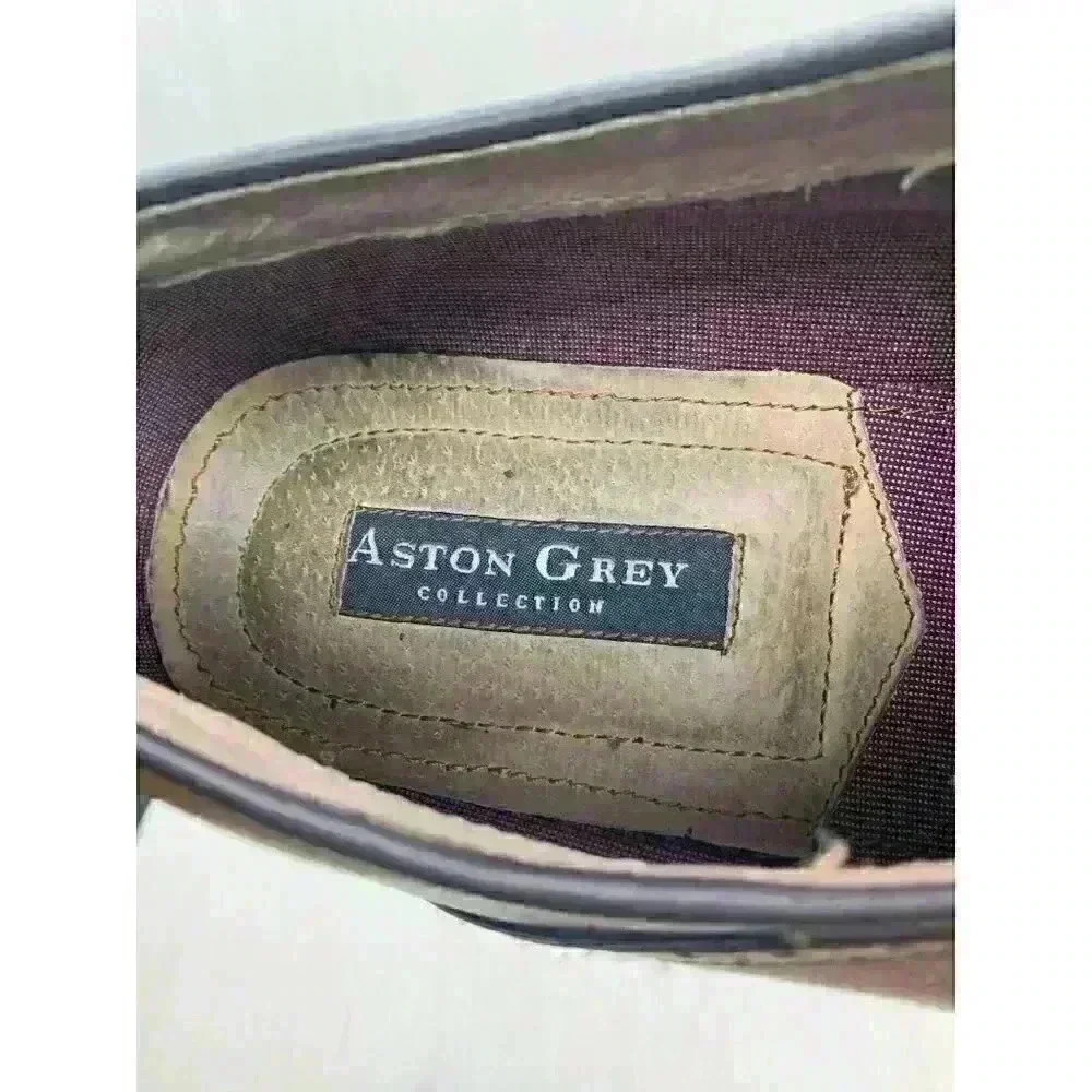 Aston Grey Ybilia Men’s Saddle Brown Leather Oxfords Lace Up Shoes Size US 11 - Picture 8 of 10